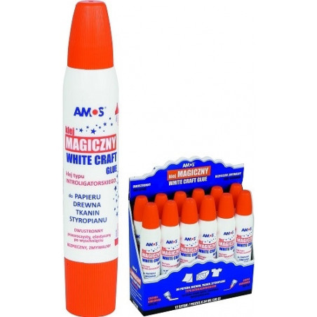KLEJ W PŁYNIE AMOS 34ml WHITE CRAFT WCG34D12 DWUSTR. do KART DREW MATER 8802946200016