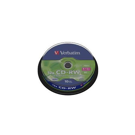 CD-RW 700MB VERBATIM CAKE 10SZT