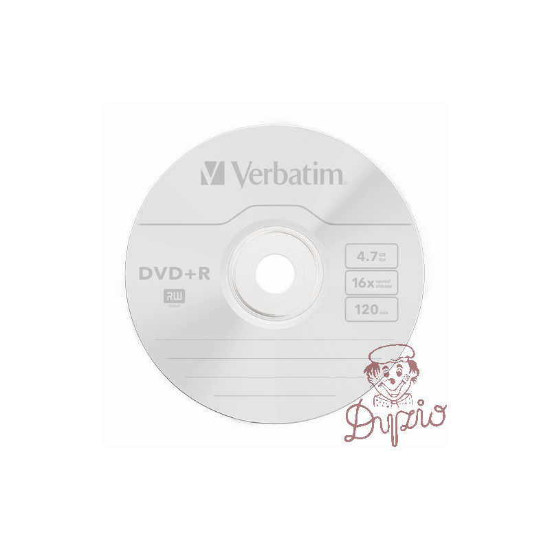 DVD+R   VERBATIM   4.7GB   slim16x 43556