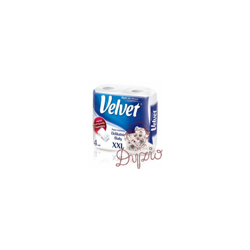 Papier toalet. Velvet biały 4rolki