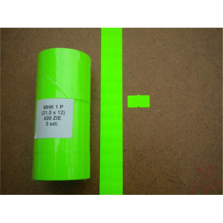 Metka MHK 1 22x12 zielona (100 rolek)