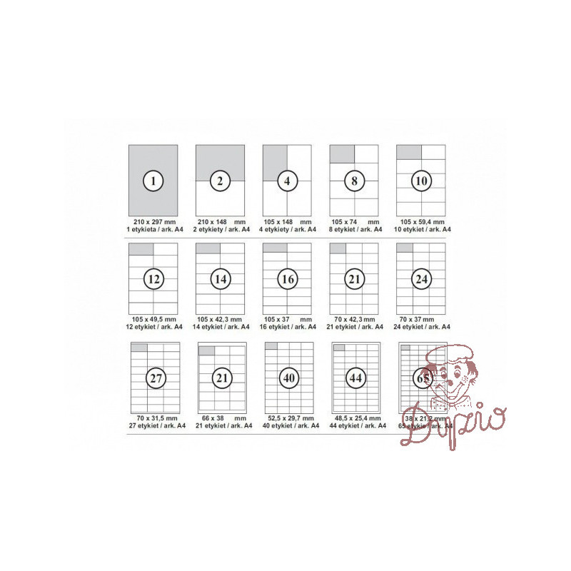 Etykiety białe 70,0 x 32,0 mm