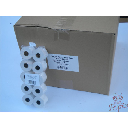 Rolka termiczna 28mm 18mb (10 rolek)
