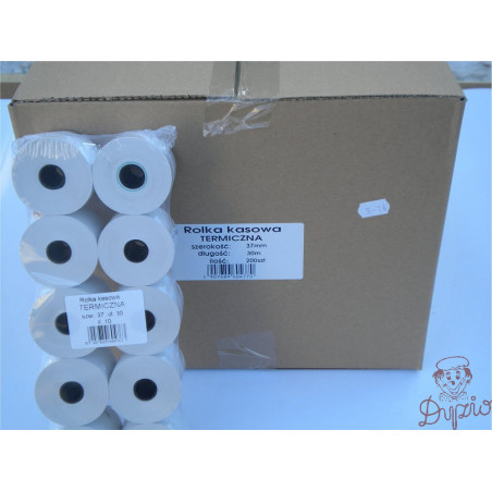 Rolka termiczna 37mm 30mb (10 rolek)