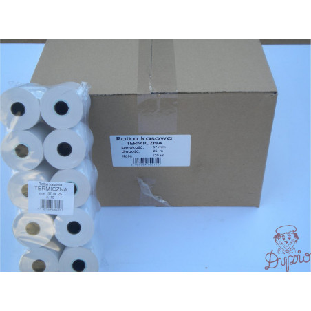 Rolka termiczna 57mm 25mb (1200 rolek)