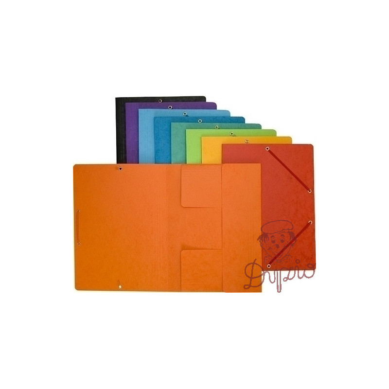 TECZKA B3450-11 A4 KART.Z GUMKĄ PRESZPAN J. NIEBIESKAB3450-11  naroż.gumki OP 10