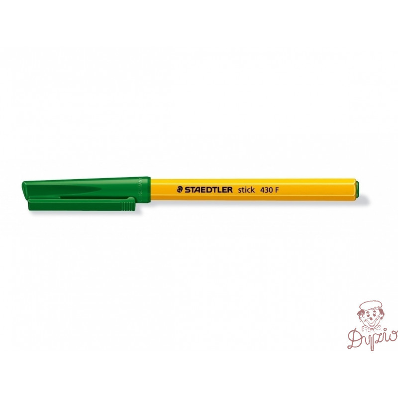 DŁUGOPIS ST.STICK 430F ZIELONY 10SZT.